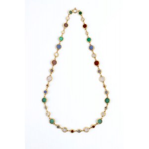 Glass paste sgold necklace