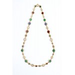 Glass paste sgold necklace
