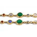 Glass paste sgold necklace