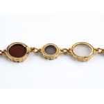 Glass paste sgold necklace