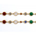 Glass paste sgold necklace