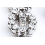 Diamond platinum drop pair of earrings