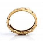 Gold bracelet with precious stones