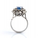 Ceylon sapphire diamond gold ring
