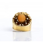 Angel skin coral gold bracelet and ring