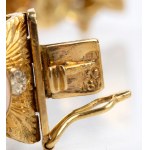 Angel skin coral gold bracelet and ring