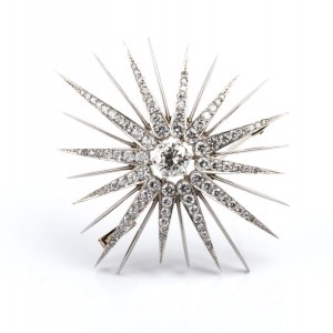 Platinum diamonds brooch