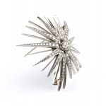 Platinum diamonds brooch
