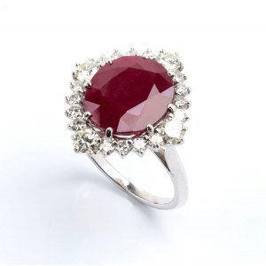 Ruby diamond gold ring