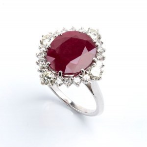 Ruby diamond gold ring