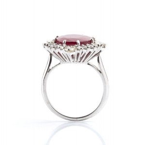 Ruby diamond gold ring