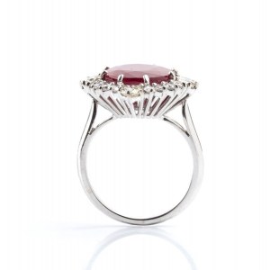 Ruby diamond gold ring