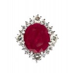 Ruby diamond gold ring