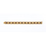 Garnet gold bracelet and brooch