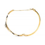 Diamond rigid hoop bracelet