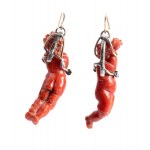 Coral putto earrings