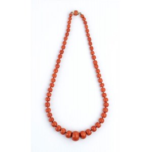 Mediterranean coral necklace with gol clasp