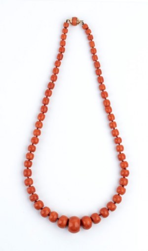 Mediterranean coral necklace with gol clasp