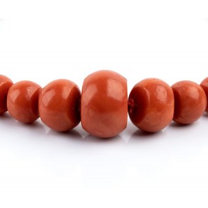 Mediterranean coral necklace with gol clasp