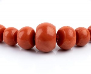 Mediterranean coral necklace with gol clasp