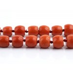 Mediterranean coral necklace with gol clasp