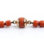 Mediterranean coral necklace with gol clasp