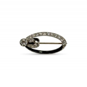 Art Decò platinum brooch with diamonds
