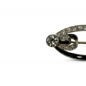Art Decò platinum brooch with diamonds