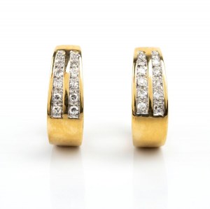 Gold diamond earrings