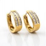 Gold diamond earrings