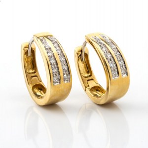 Gold diamond earrings
