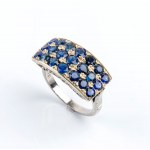 Sapphire gold band ring