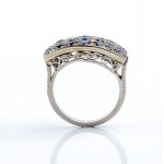 Sapphire gold band ring