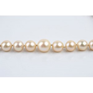 Gold, silver diamaonds pearl necklace