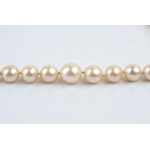 Gold, silver diamaonds pearl necklace