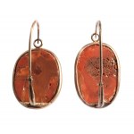 Coral cameo earrings