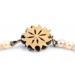 Gold, silver, diamond, emerald long pearl necklace