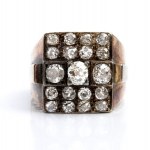 Gold diamonds band ring