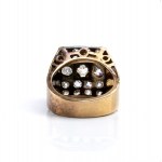 Gold diamonds band ring