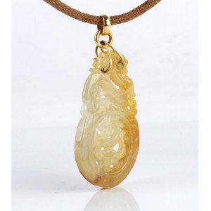 Jade pendant with cord
