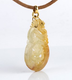 Jade pendant with cord