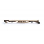 Gold platinum diamond and pearl bar brooch