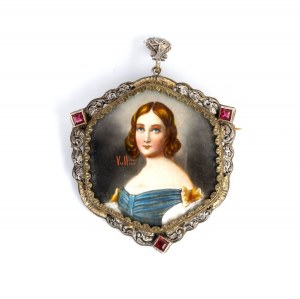 Pendant - brooch with portrait