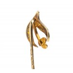 2 pearl garnet gold pins