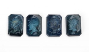 Lot of 4 lapis lazuli carvings