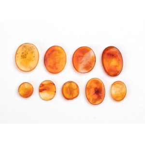 Lot of 9 carvings in carnelian agate