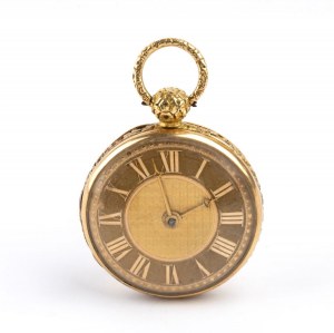 18k gold pocket watch with chain