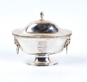Italian solid silver sugar bowl
