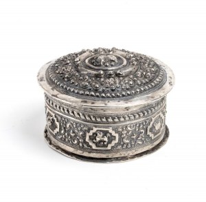 Burma solid silver box