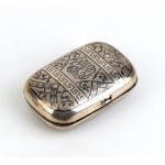 A Russian silver and niello coin purse
